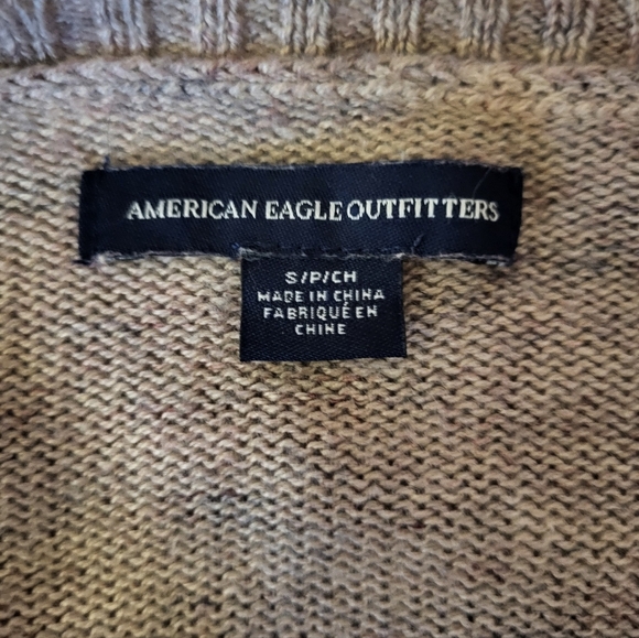 American Eagle Outfitters V-Neck Lace-Up Sweater - Pink Gradient, Size Small - Picture 5 of 5